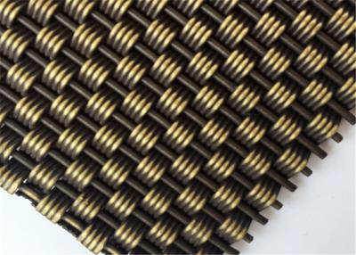 China Achitectural Wire mesh For Partition, Antique Brass Steel Wire Mesh for Elevator for sale