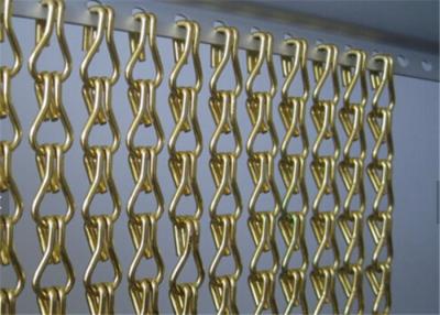 China Aluminum Chain Link Mesh Drapery , Chain Link Fly Screen For Space Partitions for sale