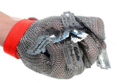 China 6''  Stainless Steel Anti Cutting Gloves Woven with Chainmail Ring Mesh for sale