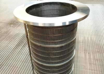 China Reverse Flange Wedge Wire Rotary Screen Drum, Filter Element Johnson Wire Screen for sale