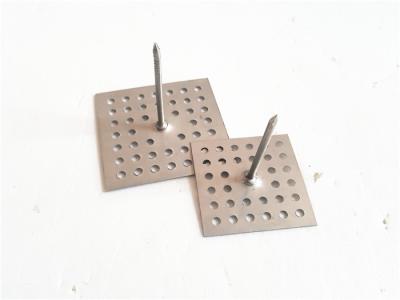 China SS Perforated Base Insulation Anchor Pins, Insulation Hangers With Dome Caps for sale