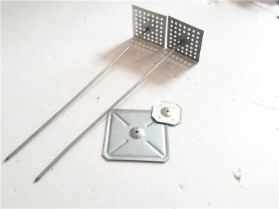 China 12ga Diameter Insulation Hanger Pins , Perforated Base Insulation Pins 250mm Length for sale