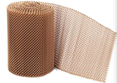 China Golden Color Aluminum Metal Mesh Drapery For Decorating Fireplace Mesh Curtain for sale
