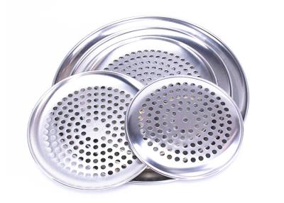 China 15mm Deep Round Type Perforated Aluminum Alloy Pizza Baking Tray 8