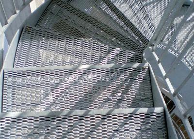 China 2500MM W Steel Expanded Ribbed Mesh Grating Used For Stair Treads And Landings for sale