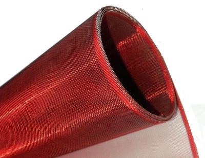 China Red Color Lamp Shade Weave Wire Mesh In Stainless Steel And Copper Material for sale