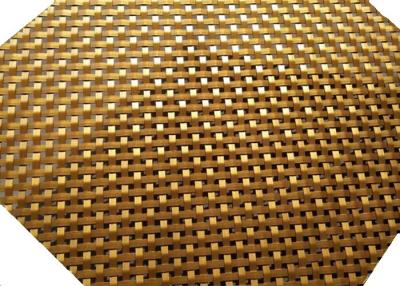 China Gold Color Architectural Wire Mesh, Crimped Flat Wire Screen Mesh 6mm Aperture for sale