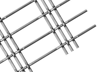 China Custom Facade Flexible Weave Metal Screen With Stainless Steel Flat / Round Wire for sale