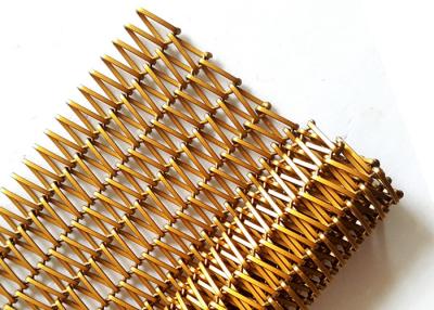 中国 スプレーの銅色の芸術の仕切りおよびカーテンのための螺線形によって拡大される金属の網 販売のため