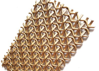 China PVD Rose Gold Stainless Steel Decorative Wire Mesh 1500mm W 3700MM L Panel for sale