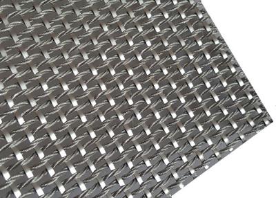 China Cable Rod Woven Decorative Wire Mesh , Stainless Steel Architectural Mesh Panels for sale
