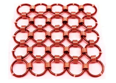 China Customized Chainmail Ring Metal Mesh Drapery For Shopping Mall Hotel Decoration for sale