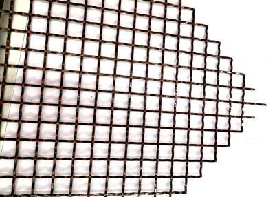 China Antique Black Woven Metal Fabric , Stainless Steel Woven Mesh With Square Pattern for sale