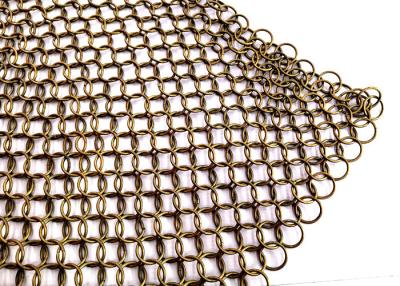 China Stainless Steel Ring Mesh Drapery 1.2MM X10MM Used Window Treatments , Backdrops for sale