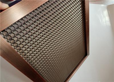 China Pre - Crimped Woven Architectural Wire Mesh Panels With Versatile Spine Frame for sale