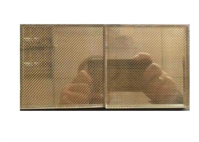 Chine Grillage décoratif d'armure inoxydable et utilisation en verre de panneau d'art fait sur commande de tissu à vendre