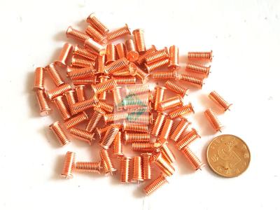 China M3 - M10 Flanged Capacitor Discharge Studs Copper Plated Mild Steel Weldable for sale