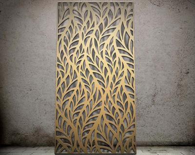 China PVDF Finished 2mm Thickness Aluminum Laser Cut Screens Wall Art Mesh Grille for sale