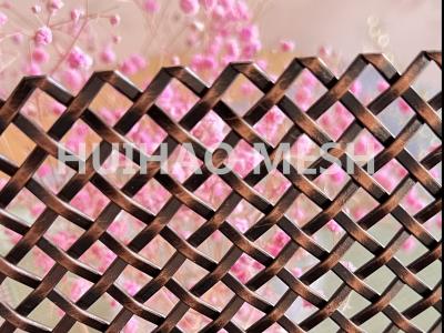 China 42% Open Area Antique Bronze Decorative Steel Wire Mesh Ss 304 For Furniture Cabinet Door for sale
