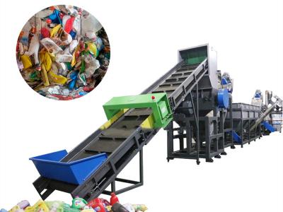 China línea de reciclaje plástica fregado de 2000kg/H 280kw de las botellas del HDPE que recicla la línea en venta