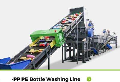 China Custom Plastic Recycling Washing Line For Pp Pe Abs / Ps Rigid Form Bottle Recycled Waste Bottle for sale