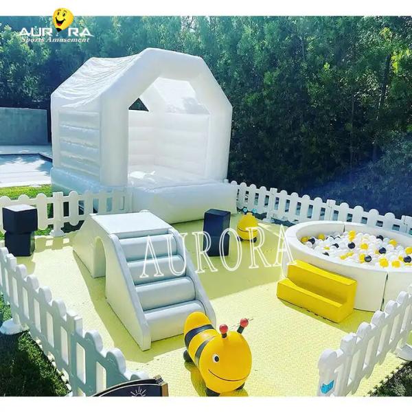 Quality Indoor Playground Inflatable Soft Play Equipment Party White Ball Pit For Kids for sale