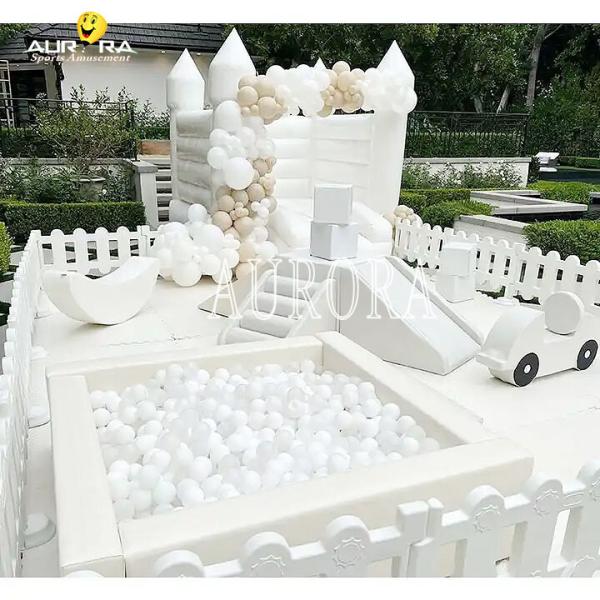 Quality Indoor Playground Inflatable Soft Play Equipment Party White Ball Pit For Kids for sale