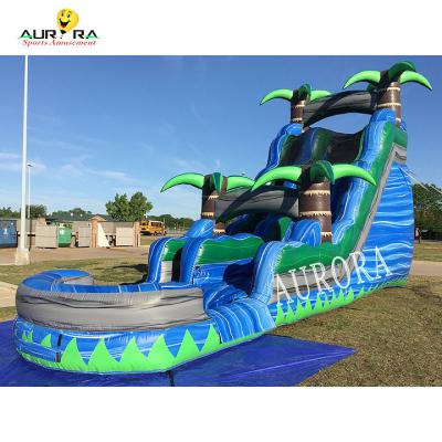 China Kids Commercial Inflatable Water Slide Playground Jungle Jump Water Slide for sale