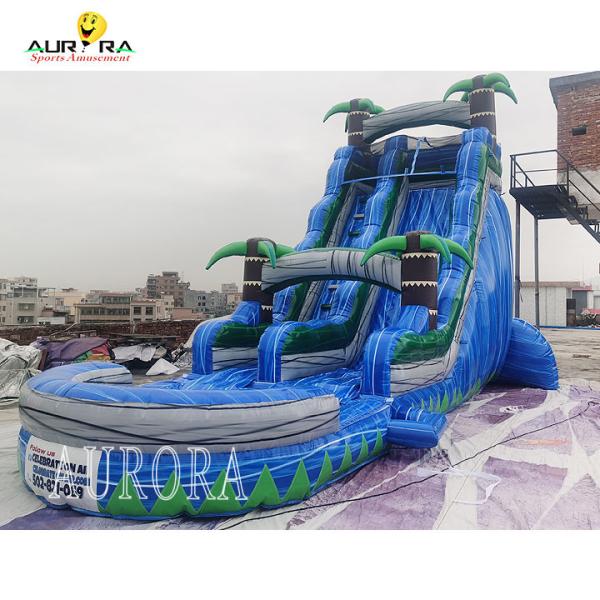 Quality Kids Commercial Inflatable Water Slide Playground Jungle Jump Water Slide for sale
