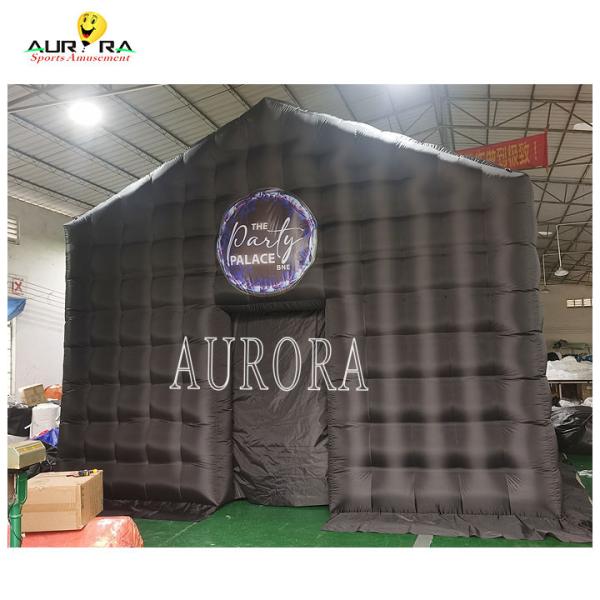 Quality Bar Inflatable Nightclub Tent Event Black Inflatable Party Tent With LED for sale