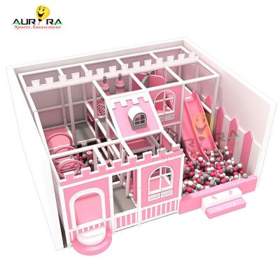 China Outdoor Indoor Children Indoor Soft Play Equipment Commercial Pink Para Parque de Jogos à venda