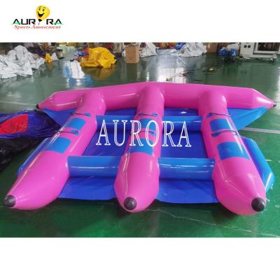 China Adults PVC Tarpaulin Inflatable Water Toys Aqua Park Inflatable Flying Fish Boat for sale