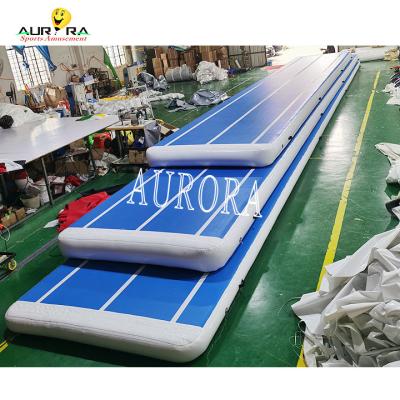 China Yoga Inflatable Air Track 20cm Thickness Gymnastics Air Track Mat for sale