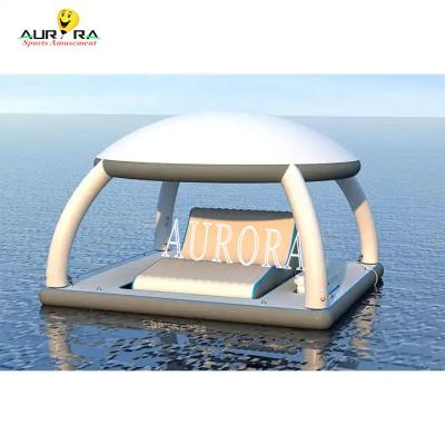 China Custom PVC Inflatable Floating Boat Dock Water Air Pontoon Swim Deck Platform for sale