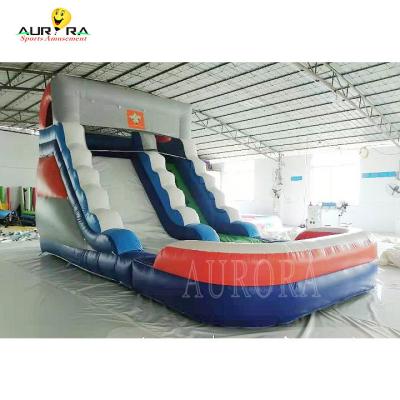 China Blue And White Inflatable Outdoor Slide For Toddlers With Digital Printing for sale