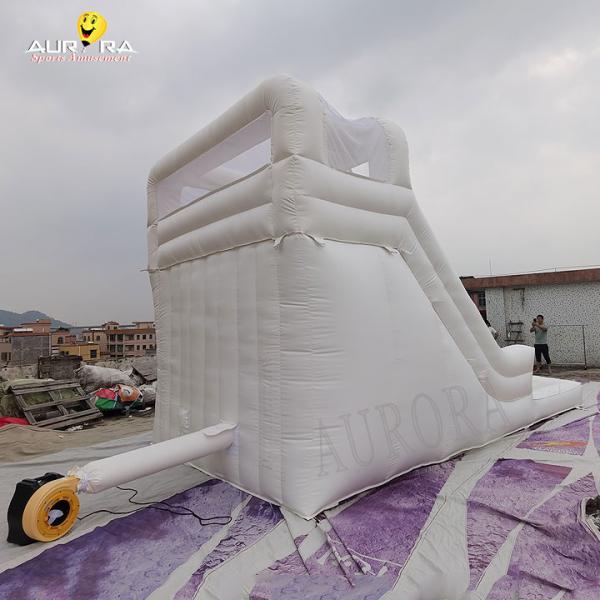 Quality Outdoor White Inflatable Obstacle Course Slide Waterproof For Playground for sale