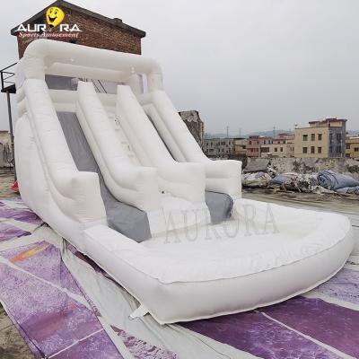 China Outdoor White Inflatable Obstacle Course Slide Waterproof For Playground for sale