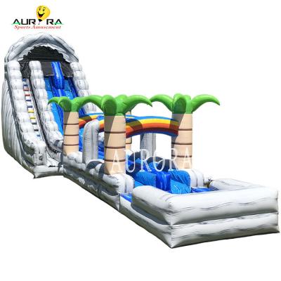 China Grayish Blue PVC Inflatable Tunnel Slide For Adventure Seekers for sale