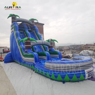 China OEM Event Blue Double Lane Inflatable Slide For All Occasions for sale