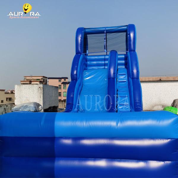 Quality Blue 0.55mm PVC Inflatable Playground Slide For Festival Event for sale