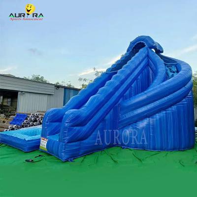 China Indoor Playground Inflatable Water Slide Blue For All Ages customized Size for sale