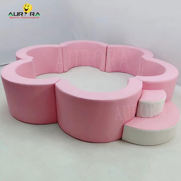 Quality Soft Play Set Playground Pastel Climb And Play Soft Blocks Pink White Flower for sale