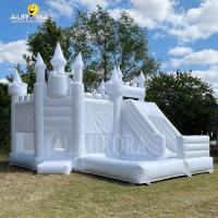 Quality Outdoor White Inflatable Bouncy Castle House Waterproof Material With Ball Pit for sale
