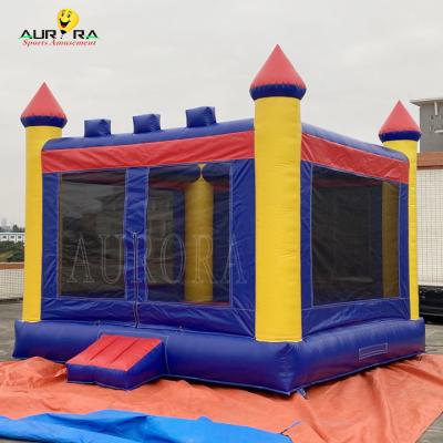 China Kids Jumping Inflatable Bouncy Castle Outdoor Blue Castle Bounce House for sale