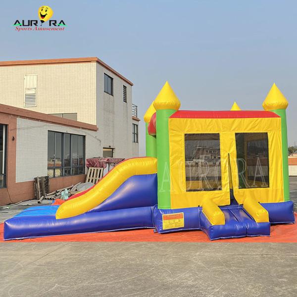 Quality Colorful Jumping Castle Combo Kids Inflatable Bounce House With Slide for sale