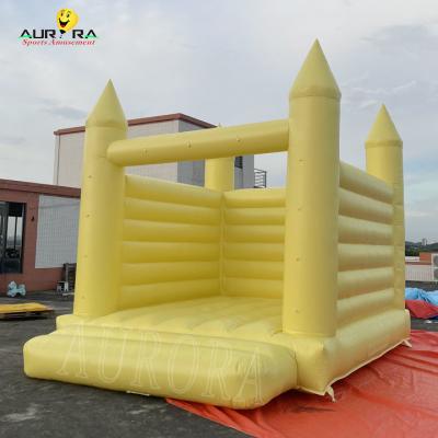 China Adults Kids Inflatable Bouncy Castle Yellow Wedding Jumping Bouncy Castle for sale
