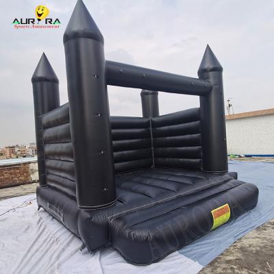 China PVC Schwarz Aufblasbares Sprunghaus Wasserdichtes Spielplatz Sprunghaus zu verkaufen