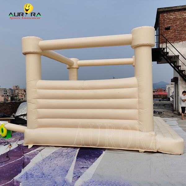 Quality Inflatable Beige Bouncy Castle Bouncing Castle Commercial UV Resistant for sale