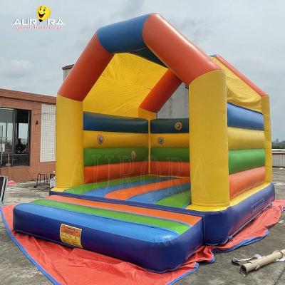 China Casa de salto inflável amarelo-azul Castelo de salto interior Casa de salto exterior à venda