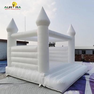 China Commercial Rental Inflatable Jumping Castle White Wedding Bouncer House for sale